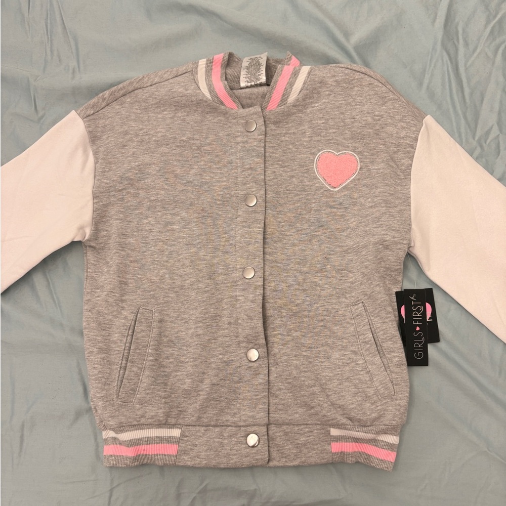 Gray and Pink Kids Jacket